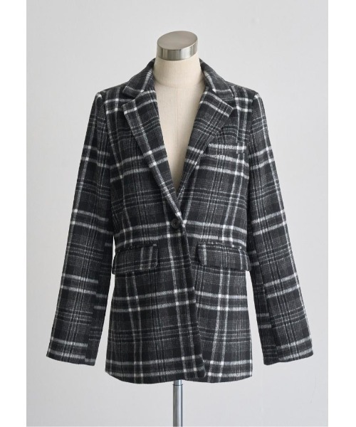 LUDICRUM（ルーディクルム）の「Wool check jacket（テーラードジャケット・レディース・ブラウン/ブラック・FREE）」の12枚目の写真