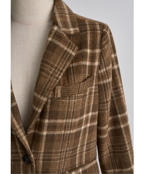LUDICRUM（ルーディクルム）の「Wool check jacket（テーラードジャケット・レディース・ブラウン/ブラック・FREE）」の14枚目の写真
