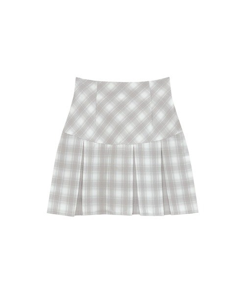 Rose Muse(ロゼミューズ)の「Check pleats mini skirt(スカート・レディース・ベージュ/グレー・MEDIUM/SMALL)」の6枚目の写真