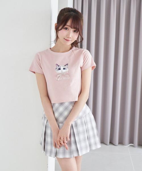 Rose Muse(ロゼミューズ)の「Check pleats mini skirt(スカート・レディース・ベージュ/グレー・MEDIUM/SMALL)」の3枚目の写真