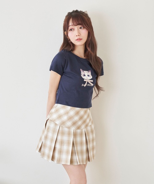 Rose Muse(ロゼミューズ)の「Check pleats mini skirt(スカート・レディース・ベージュ/グレー・MEDIUM/SMALL)」の8枚目の写真