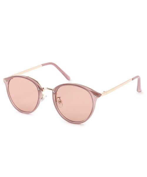 SHOO・LA・RUE（シューラルー）の「メタル×ボストンサングラス（サングラス・レディース・ダークブラウン系3/キャメル/ピンク系/ブラウン系/グレー/ナチュラル・00）」の6枚目の写真