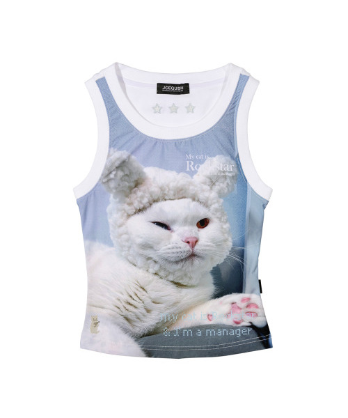 JOEGUSH(ジョーガッシュ)の「Meme Sleeveless Top (MANDOO)(Tシャツ/カットソー・レディース・その他・FREE)」の1枚目の写真