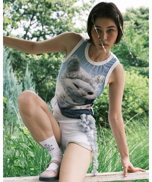 JOEGUSH(ジョーガッシュ)の「Meme Sleeveless Top (MANDOO)(Tシャツ/カットソー・レディース・その他・FREE)」の4枚目の写真