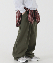 PIANER KIDS（ピアネールキッズ）の「ワイドカーペンタースウェットパンツ（カーキ）（スウェットパンツ）」