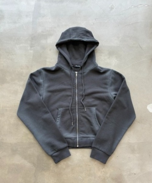 SHAGGIE（シャギー）の「フェードスプレーロゴスウェットパーカー（セットアップ）（パーカー・レディース・グレー/チャコールグレー/イエロー・FREE）」の5枚目の写真