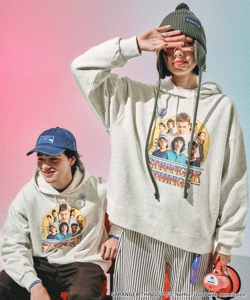 STRANGER THINGS】コラボ 缶バッチ付きパーカー（パーカー）｜niko and