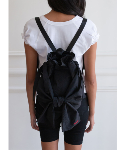 ボウドローストリングバックパック - ブラック