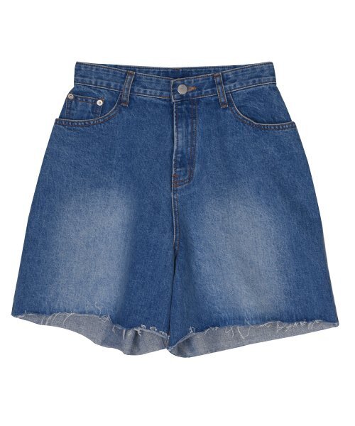 THE-ABON(エイボン)の「サマー ワイドカッティングデニムショートパンツ(その他パンツ・レディース・その他・S/L/M)」の1枚目の写真