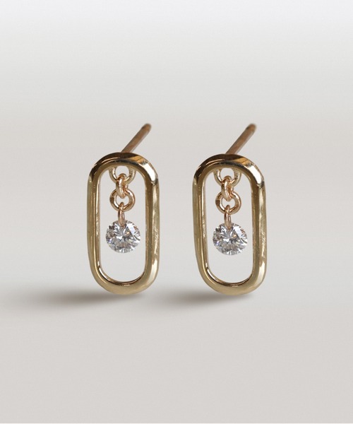 cui-cui(キュイキュイ)の「ダイヤモンド 0.1ct ピアス | K10YG 〈ヌーディー〉(ピアス(両耳用)・レディース・イエローゴールド・FREE)」の1枚目の写真