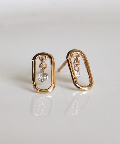 cui-cui(キュイキュイ)の「ダイヤモンド 0.1ct ピアス | K10YG 〈ヌーディー〉(ピアス(両耳用)・レディース・イエローゴールド・FREE)」の2枚目の写真