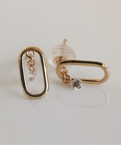 cui-cui(キュイキュイ)の「ダイヤモンド 0.1ct ピアス | K10YG 〈ヌーディー〉(ピアス(両耳用)・レディース・イエローゴールド・FREE)」の3枚目の写真