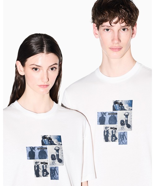 ARMANI EXCHANGE（アルマーニエクスチェンジ）の「【A|X アルマーニ エクスチェンジ】アーカイブプリント 半袖クルーネックTシャツ/REGULAR（Tシャツ/カットソー・メンズ・オフホワイト・LARGE/MEDIUM/SMALL/X-LARGE/X-SMALL/XX-LARGE）」の4枚目の写真