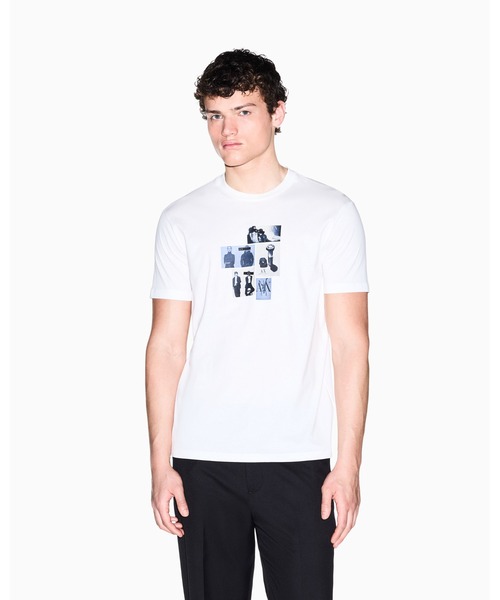 ARMANI EXCHANGE(アルマーニエクスチェンジ)の「【A|X アルマーニ エクスチェンジ】アーカイブプリント 半袖クルーネックTシャツ/REGULAR(Tシャツ/カットソー・メンズ・オフホワイト・LARGE/MEDIUM/SMALL/X-LARGE/X-SMALL/XX-LARGE)」の9枚目の写真