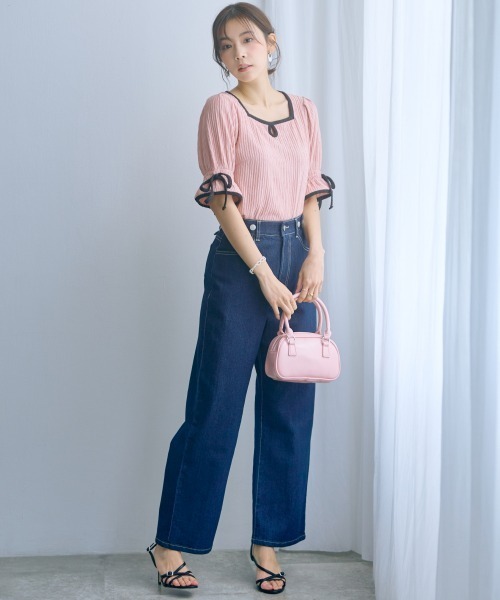 marun（マルン）の「＜大きいサイズ＞バック編み上げデニムパンツ marun（その他パンツ・レディース・ネイビー/サックスブルー・5L/4L/3L/LL/L）」の19枚目の写真