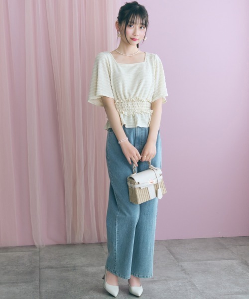 marun(マルン)の「<大きいサイズ>バック編み上げデニムパンツ marun(その他パンツ・レディース・ネイビー/サックスブルー・5L/4L/3L/LL/L)」の17枚目の写真