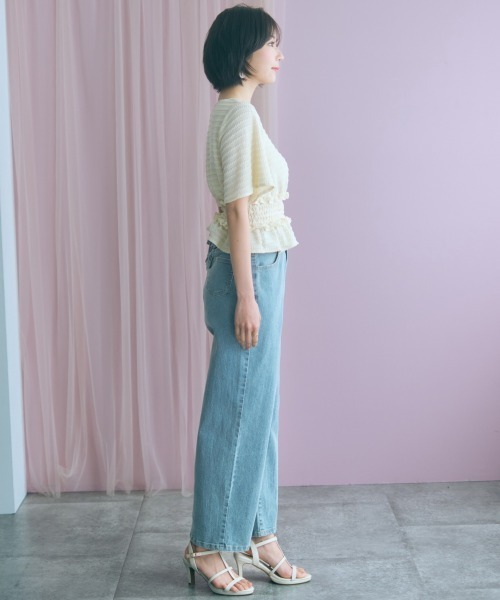 marun(マルン)の「<大きいサイズ>バック編み上げデニムパンツ marun(その他パンツ・レディース・ネイビー/サックスブルー・5L/4L/3L/LL/L)」の20枚目の写真