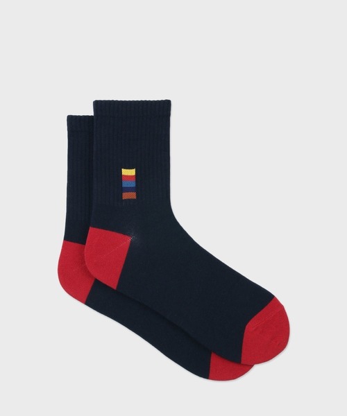 Paul Smith（ポールスミス）の「アーティストストライプブロック ソックス【250642 MD2】（ソックス/靴下・メンズ・ライトグレー/ホワイト/ネイビー/ブラック・25-27）」の4枚目の写真