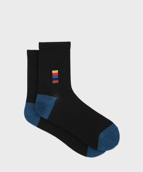 Paul Smith（ポールスミス）の「アーティストストライプブロック ソックス【250642 MD2】（ソックス/靴下・メンズ・ライトグレー/ホワイト/ネイビー/ブラック・25-27）」の2枚目の写真