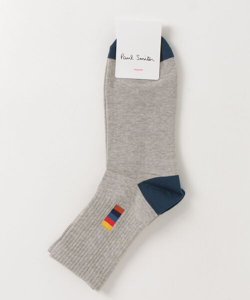 Paul Smith（ポールスミス）の「アーティストストライプブロック ソックス【250642 MD2】（ソックス/靴下・メンズ・ライトグレー/ホワイト/ネイビー/ブラック・25-27）」の5枚目の写真