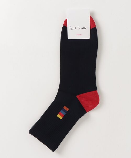 Paul Smith（ポールスミス）の「アーティストストライプブロック ソックス【250642 MD2】（ソックス/靴下・メンズ・ライトグレー/ホワイト/ネイビー/ブラック・25-27）」の6枚目の写真