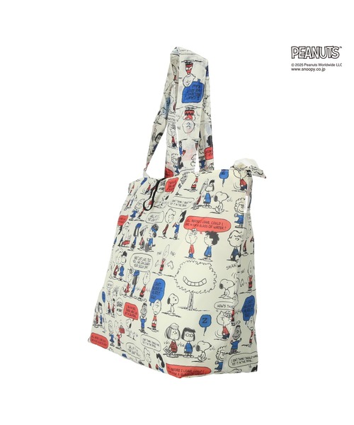 PEANUTS(ピーナッツ)の「折りたたみバッグ(エコバッグ/サブバッグ・レディース・グレー/アイボリー/カーキ・FREE)」の6枚目の写真