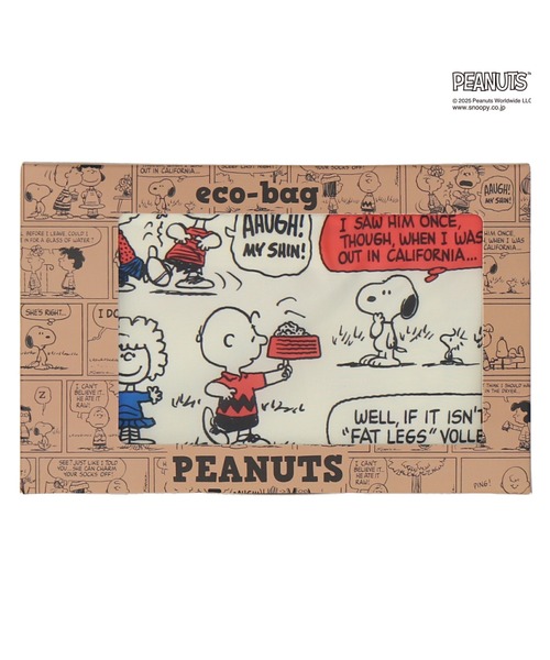 PEANUTS(ピーナッツ)の「折りたたみバッグ(エコバッグ/サブバッグ・レディース・グレー/アイボリー/カーキ・FREE)」の8枚目の写真