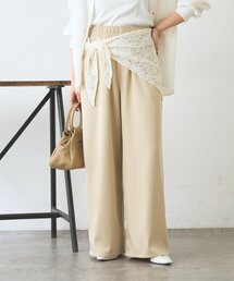 Jena espace merveilleux | 【マルチに使えるレーススカーフ付き】ワイドパンツ(その他パンツ)