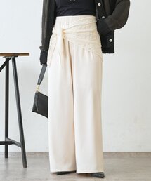 Jena espace merveilleux | 【マルチに使えるレーススカーフ付き】ワイドパンツ(その他パンツ)