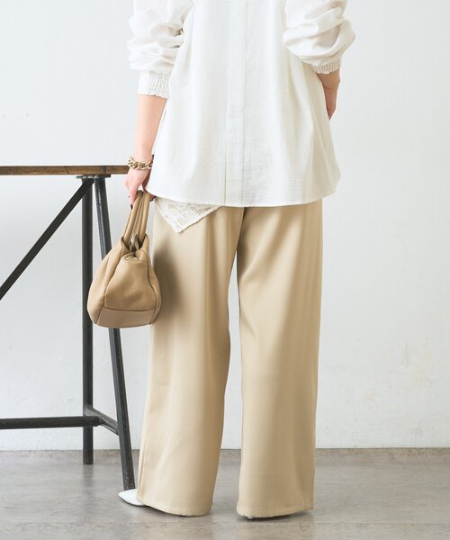 Jena espace merveilleux（ジェナ　エスパスメルヴェイユ）の「【マルチに使えるレーススカーフ付き】ワイドパンツ（その他パンツ・レディース・アイボリー/ベージュ・FREE）」の21枚目の写真