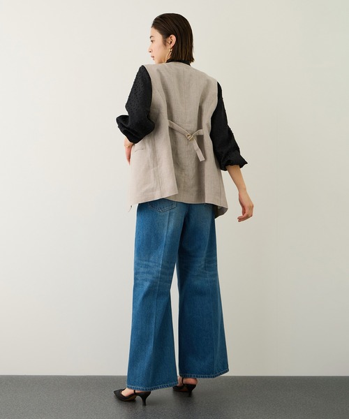 ROPE'（ロペ）の「リネン3ボタンジレ/セットアップ対応（ベスト・レディース・ブラウン系その他/ベージュ・FREE）」の13枚目の写真