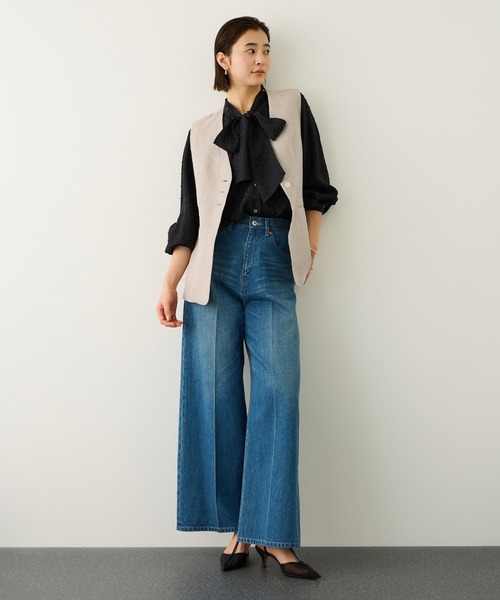 ROPE'（ロペ）の「リネン3ボタンジレ/セットアップ対応（ベスト・レディース・ブラウン系その他/ベージュ・FREE）」の14枚目の写真