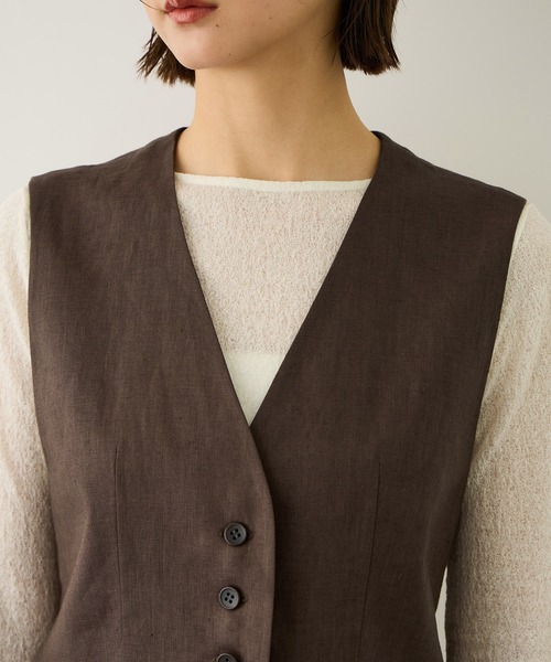 ROPE'（ロペ）の「リネン3ボタンジレ/セットアップ対応（ベスト・レディース・ブラウン系その他/ベージュ・FREE）」の20枚目の写真