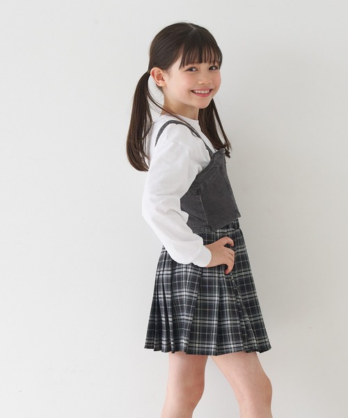 coca(coca)(コカ)の「キッズ デニムジップビスチェ(キャミソール・キッズ・ブラック/ブルー・120/130/140/150)」の10枚目の写真