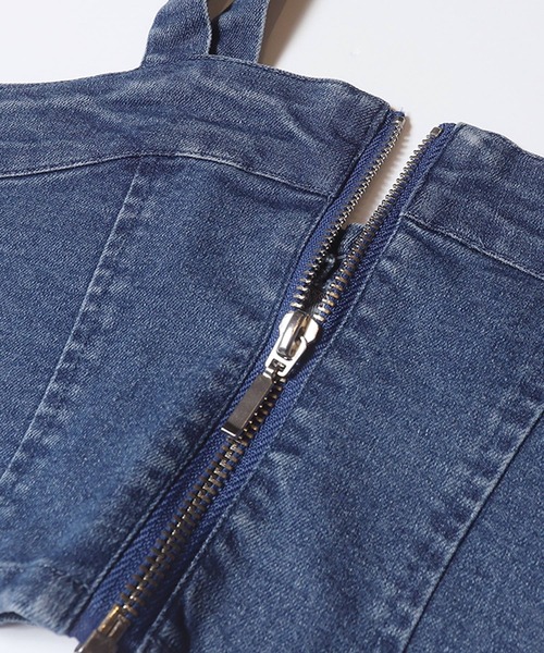 coca(coca)(コカ)の「キッズ デニムジップビスチェ(キャミソール・キッズ・ブラック/ブルー・120/130/140/150)」の16枚目の写真