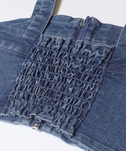 coca(coca)(コカ)の「キッズ デニムジップビスチェ(キャミソール・キッズ・ブラック/ブルー・120/130/140/150)」の17枚目の写真