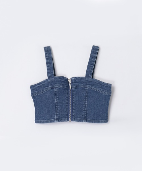coca(coca)(コカ)の「キッズ デニムジップビスチェ(キャミソール・キッズ・ブラック/ブルー・120/130/140/150)」の20枚目の写真