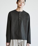 WYM LIDNM（ウィム バイ リドム）の「PIGMENT DYED HENLEY L/S TEE（Tシャツ/カットソー・M）」