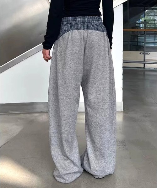 Vipoa（ヴィポア）の「Navy check layer sweat pants（スウェットパンツ・レディース・グレー・FREE）」の13枚目の写真