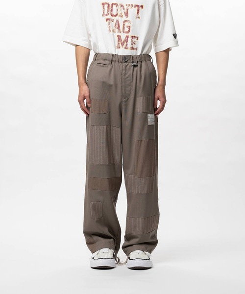 Maison MIHARA YASUHIRO（メゾンミハラヤスヒロ）の「【MIHARAYASUHIRO/ミハラヤスヒロ】Repaired Wool Pants/A16PT032 SLACKS（その他パンツ・メンズ・ベージュ/ブラック・46/44）」の2枚目の写真