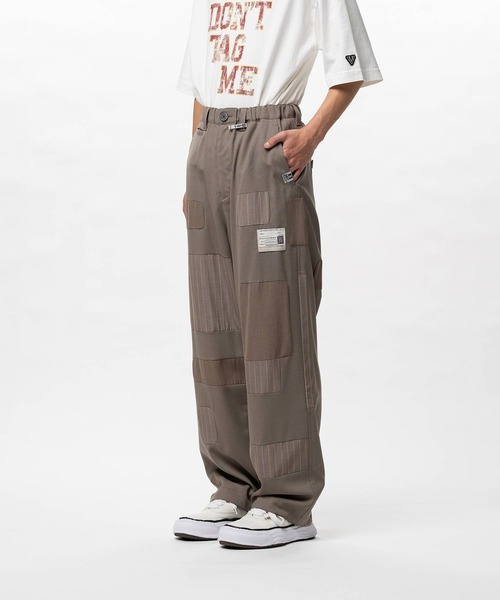 Maison MIHARA YASUHIRO（メゾンミハラヤスヒロ）の「【MIHARAYASUHIRO/ミハラヤスヒロ】Repaired Wool Pants/A16PT032 SLACKS（その他パンツ・メンズ・ベージュ/ブラック・46/44）」の6枚目の写真