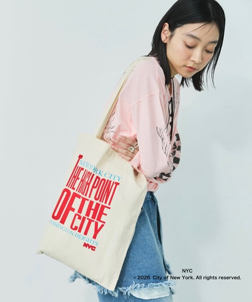 MIRROR STOKE（ミラーストーク）の「【GOOD ROCK SPEED / グッドロックスピード】NYC TOTE BAG（トートバッグ・レディース・アイボリー・FREE）」の10枚目の写真