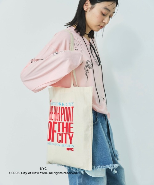 MIRROR STOKE（ミラーストーク）の「【GOOD ROCK SPEED / グッドロックスピード】NYC TOTE BAG（トートバッグ・レディース・アイボリー・FREE）」の8枚目の写真