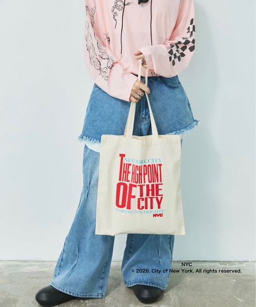MIRROR STOKE（ミラーストーク）の「【GOOD ROCK SPEED / グッドロックスピード】NYC TOTE BAG（トートバッグ・レディース・アイボリー・FREE）」の12枚目の写真