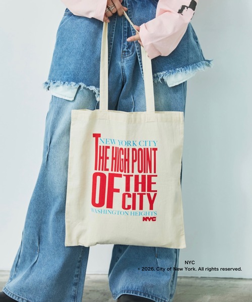 MIRROR STOKE（ミラーストーク）の「【GOOD ROCK SPEED / グッドロックスピード】NYC TOTE BAG（トートバッグ・レディース・アイボリー・FREE）」の2枚目の写真
