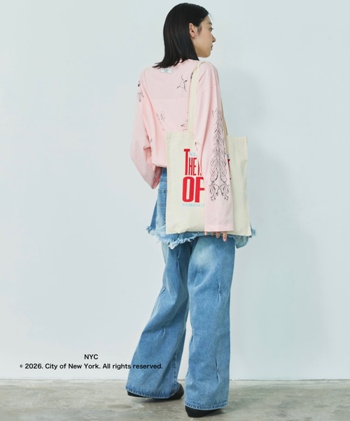 MIRROR STOKE（ミラーストーク）の「【GOOD ROCK SPEED / グッドロックスピード】NYC TOTE BAG（トートバッグ・レディース・アイボリー・FREE）」の3枚目の写真