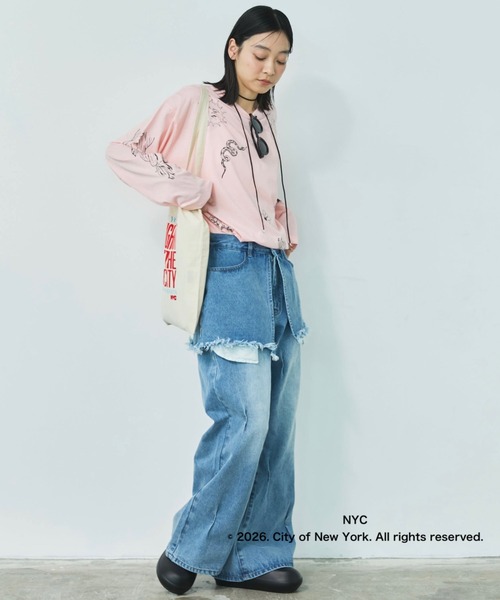 MIRROR STOKE（ミラーストーク）の「【GOOD ROCK SPEED / グッドロックスピード】NYC TOTE BAG（トートバッグ・レディース・アイボリー・FREE）」の5枚目の写真