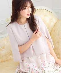 Rose Tiara | 【接触冷感/シワになりにくい】ケープジャケット(ノーカラージャケット)