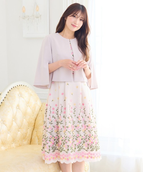 Rose Tiara（ローズティアラ）の「【接触冷感/シワになりにくい】ケープジャケット（ノーカラージャケット・レディース・ブラック/ベージュ・38/40/42/46）」の6枚目の写真