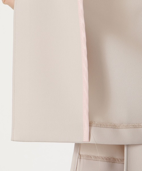 Rose Tiara（ローズティアラ）の「【接触冷感/シワになりにくい】ケープジャケット（ノーカラージャケット・レディース・ブラック/ベージュ・38/40/42/46）」の20枚目の写真